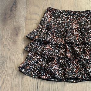 Micro Floral Print Mini Skirt